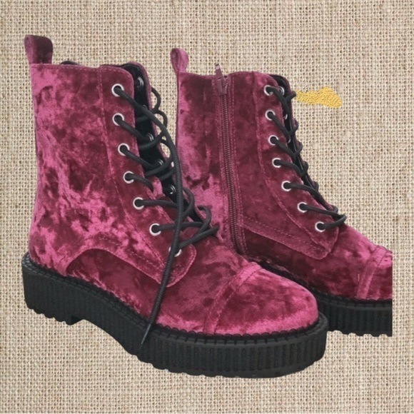 Jessica Simpson Shoes - Burgundy velvet boot